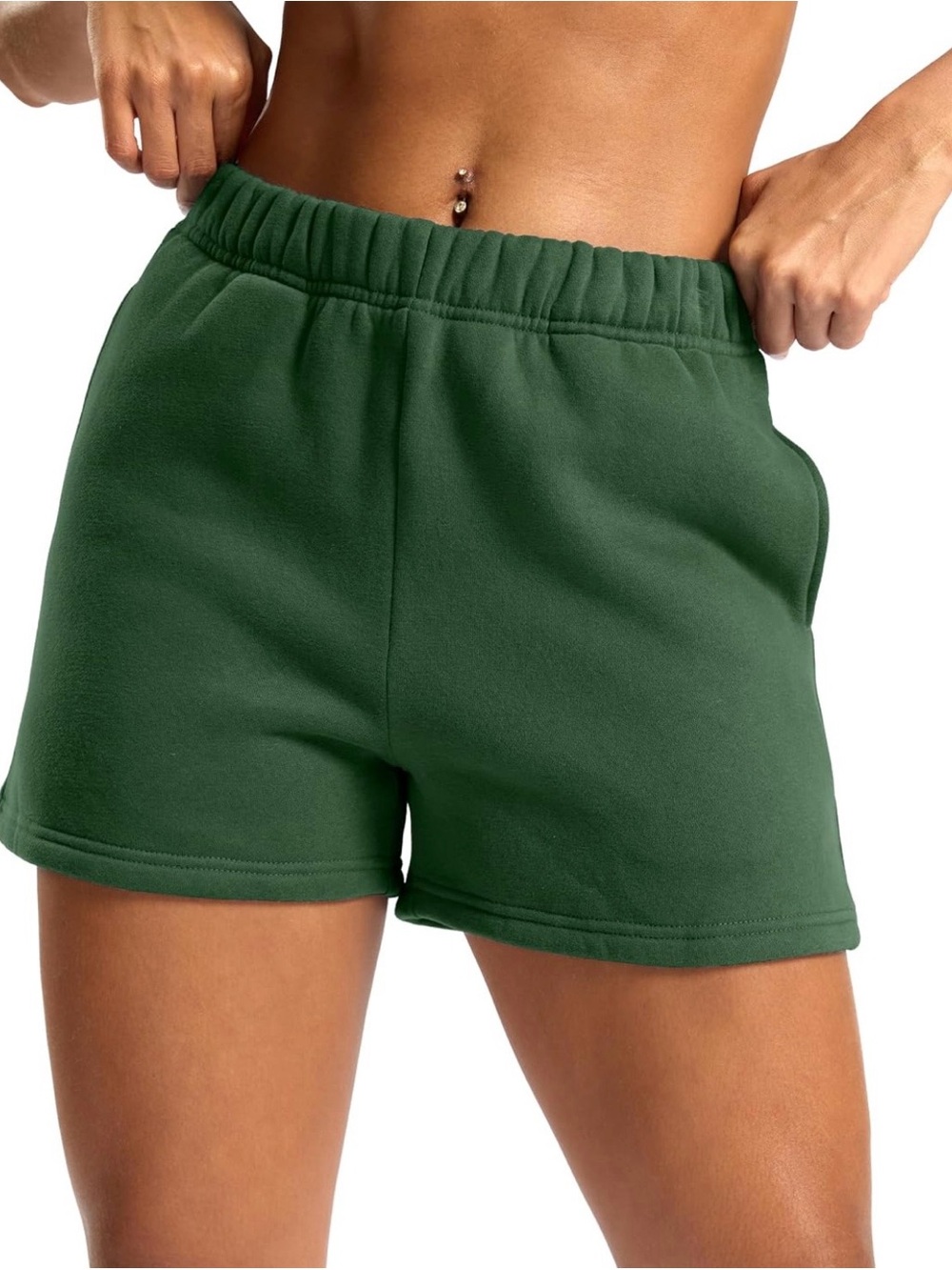 AMAZON green sweatshorts